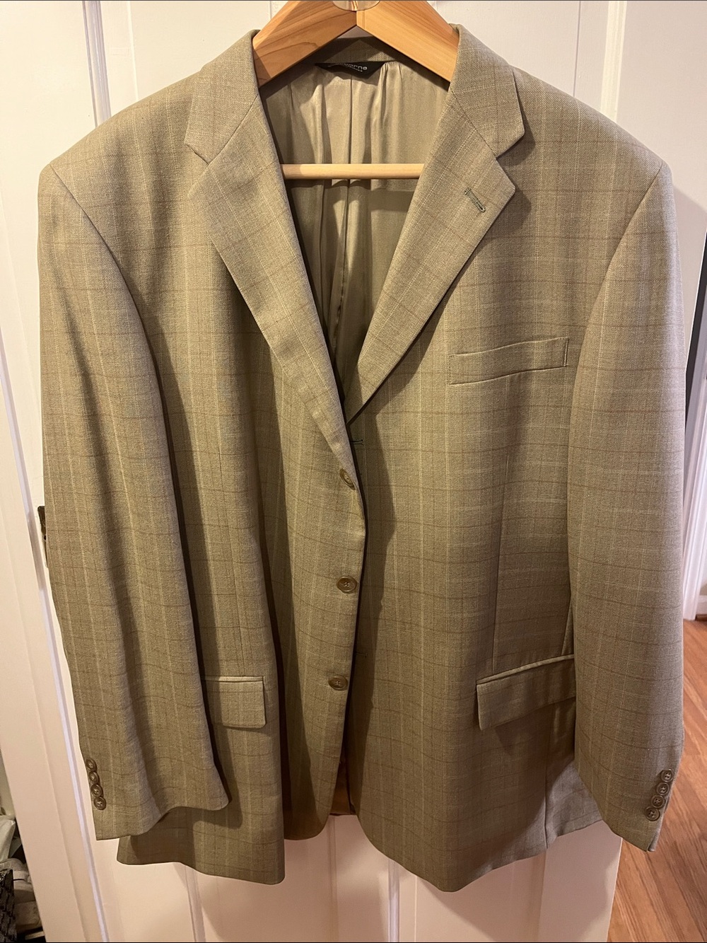 Claiborne Men's Light Tan Windowpane Sport Coat
